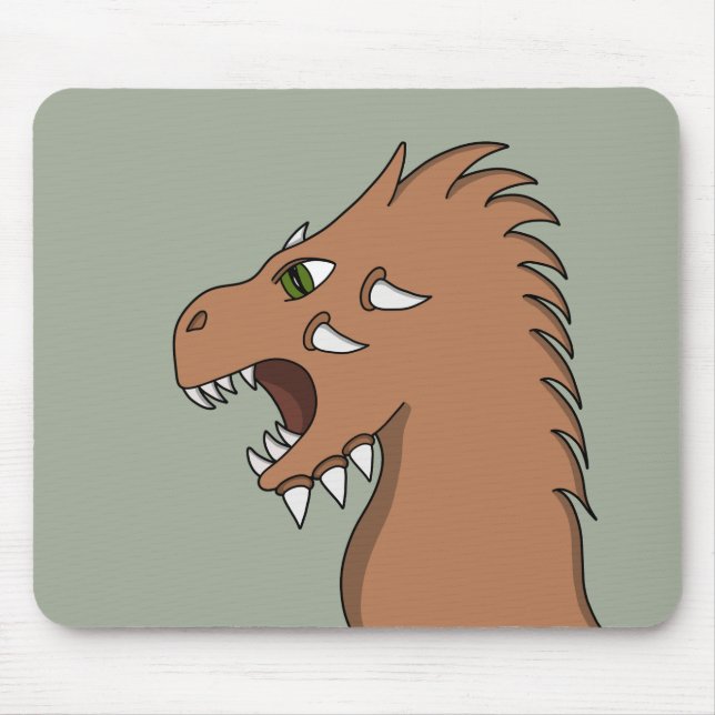 Dragon preparing to breathe fire mouse pad (Front)