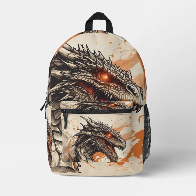 Dragon Printed Backpack (Front)
