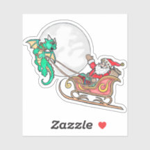 Dragon pulling Santa's sleigh