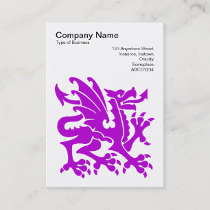 Dragon - Purple on White Business Card