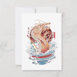 Dragon Ramen, Birthday Gift For Asian Foodie Gift Thank You Card