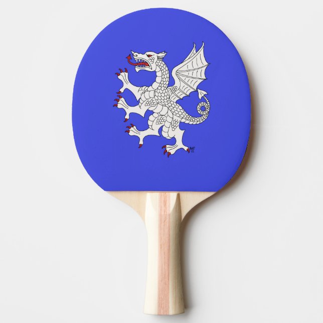 Dragon Rampant Argent Ping Pong Paddle (Front)