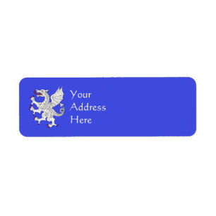 Dragon Rampant Argent Return Address Label