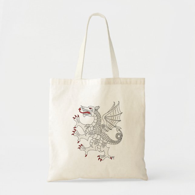 Dragon Rampant Argent Tote Bag (Front)
