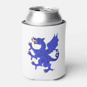 Dragon Rampant Azure Can Cooler