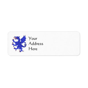 Dragon Rampant Azure Return Address Label