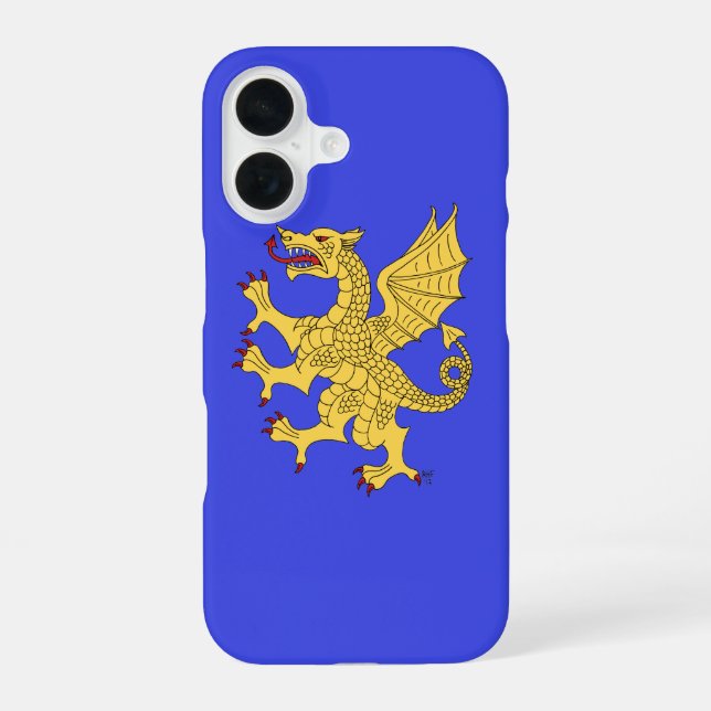 Dragon Rampant Or iPhone 16 Case (Back)