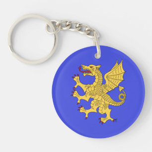 Dragon Rampant Or Key Ring