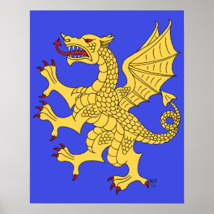Dragon Rampant Or Poster