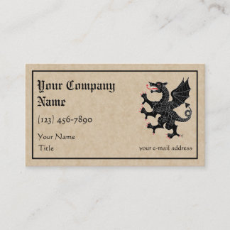Dragon Rampant Sable Business Card