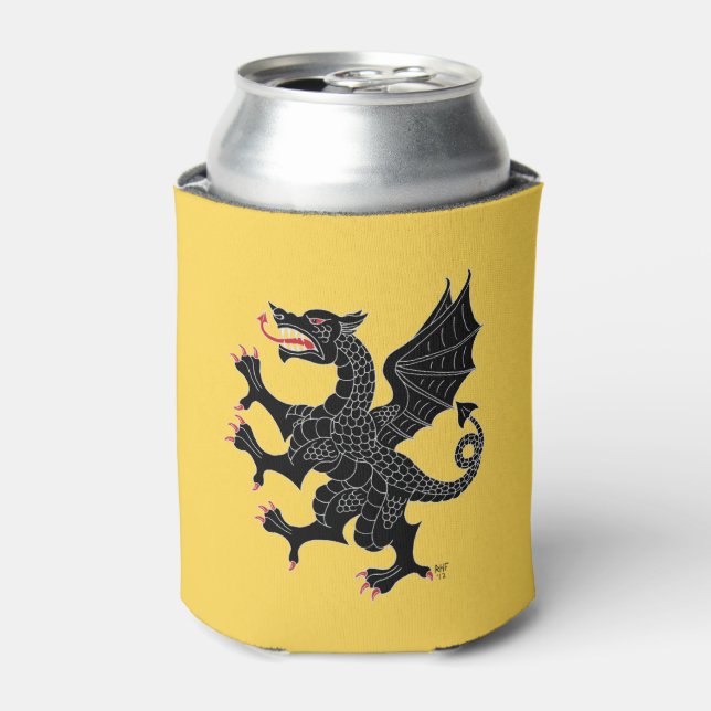 Dragon Rampant Sable Can Cooler (Can Front)