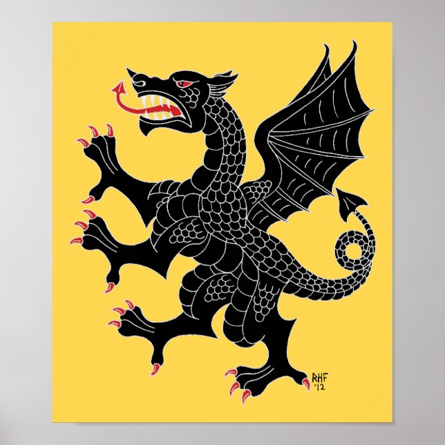 Dragon Rampant Sable Poster (Front)