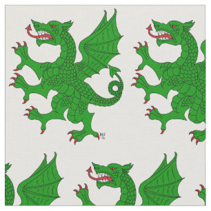 Dragon Rampant Vert Fabric