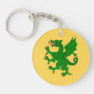 Dragon Rampant Vert Key Ring