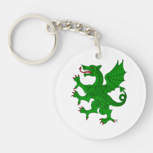 Dragon Rampant Vert Key Ring