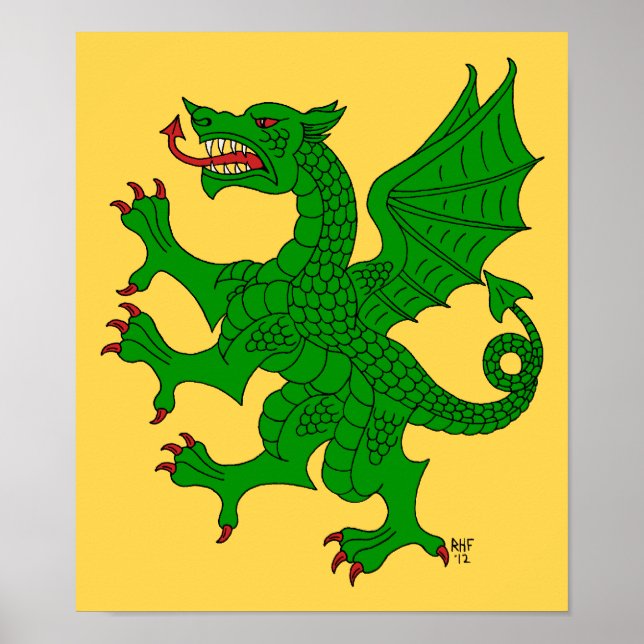 Dragon Rampant Vert Poster (Front)
