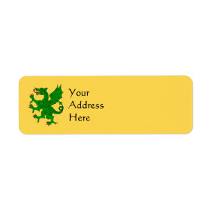 Dragon Rampant Vert Return Address Label