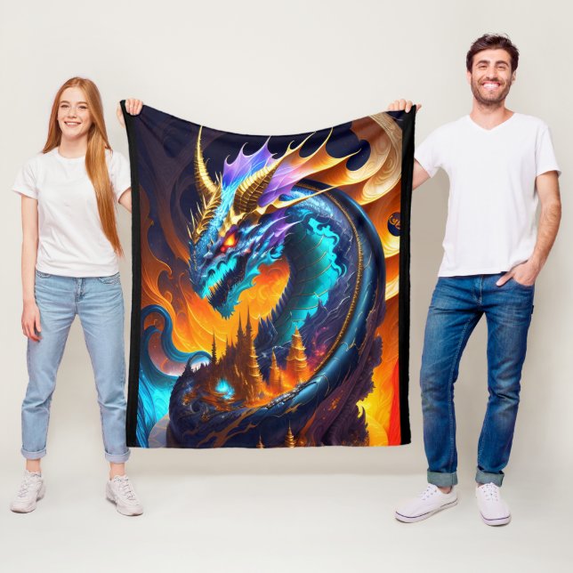 Dragon Realm 2 Fleece Blanket (In Situ)