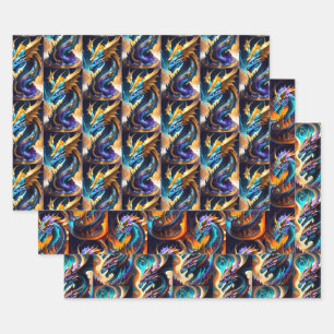 Dragon Realm Collection Wrapping Paper Sheet