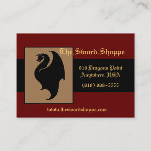 Dragon Red & Black Business Card