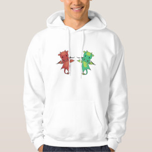 Dragon Red Blue Dragon Fairy Tale Fantasy Hoodie