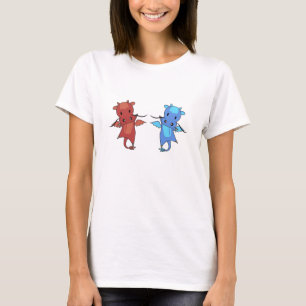Dragon Red Blue Dragon Fairy Tale Fantasy T-Shirt