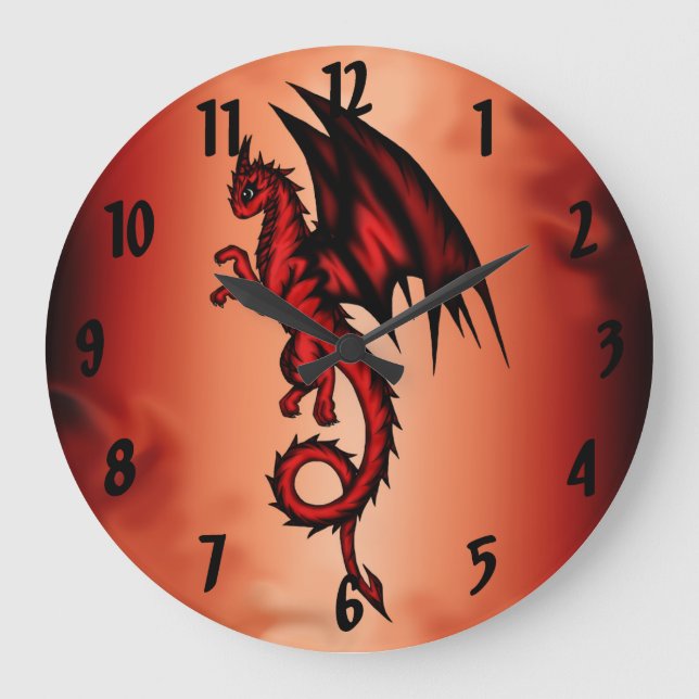 Dragon red large clock (Front)