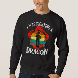 Dragon Retro Broken Arm Leg Crutch Injury Recovery Sweatshirt