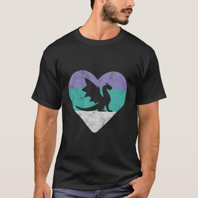 Dragon Retro Gift For Women Or Girls T-Shirt (Front)