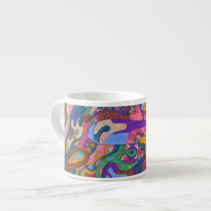 Dragon Ride, Original Abstract Espresso Cup