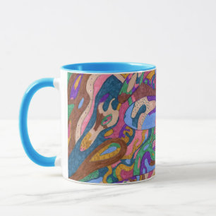 Dragon Ride, Original Abstract Mug