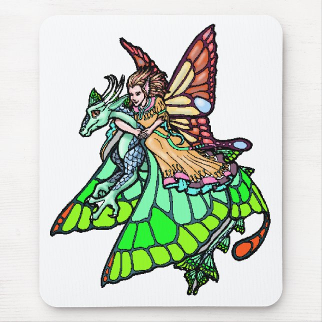 Dragon Rider Fairy Mouse Pad (Front)