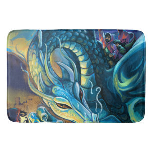 Dragon Rider Fantasy Art Bath Mat