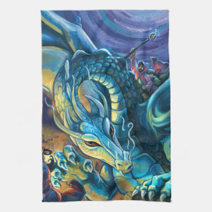 Dragon Rider Poster Tea Towel