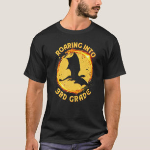 Dragon Roaring Into 3rd Grade Third Teacher Back T T-Shirt