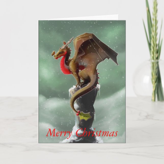 Dragon Robin Christmas Card (Front)