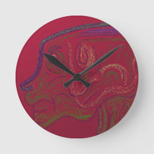 Dragon round clock