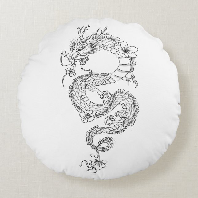 Dragon Round Cushion (Front)