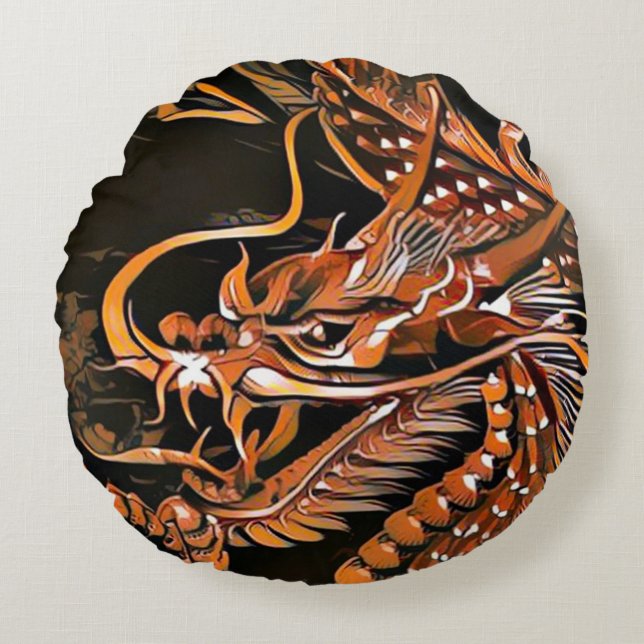Dragon Round Cushion (Front)