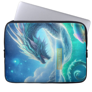 Dragon’s Cove Ocean Scene — Fantasy Dragon Laptop Sleeve