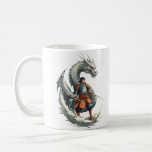 Dragon’s Wrath: The Samurai Awakens / Vintage Art Coffee Mug
