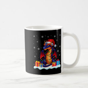 Dragon Santa Hat Christmas Tree Light Xmas Pajama  Coffee Mug