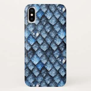 Dragon scales / blue gems iPhone x case