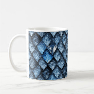 Dragon scales / blue gems coffee mug