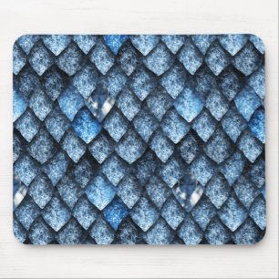 Dragon scales / blue gems mouse pad