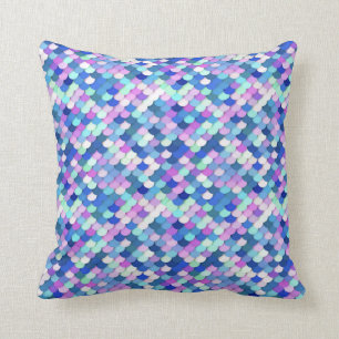"Dragon Scales" - blue, orchid and lavender Cushion