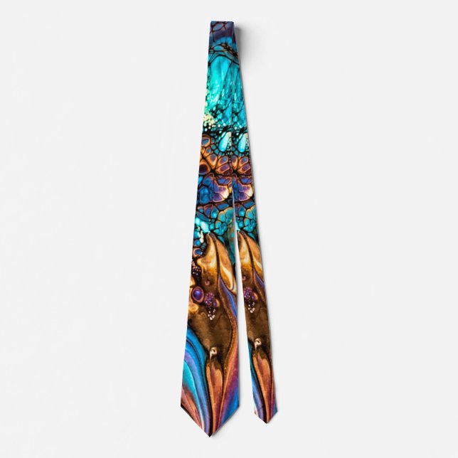Dragon Scales colourful abstract Tie (Front)