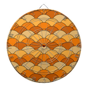 Dragon Scales, Fans, Waves, Seigaiha, Orange Dartboard