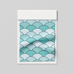 Dragon Scales, Fans, Waves, Seigaiha, Orange Fabric