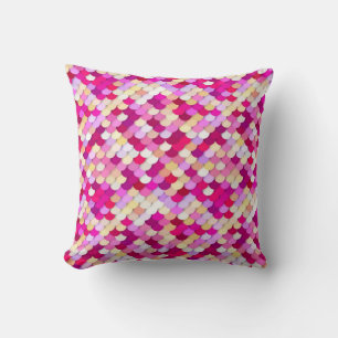 "Dragon Scales" - magenta, pink and gold Cushion